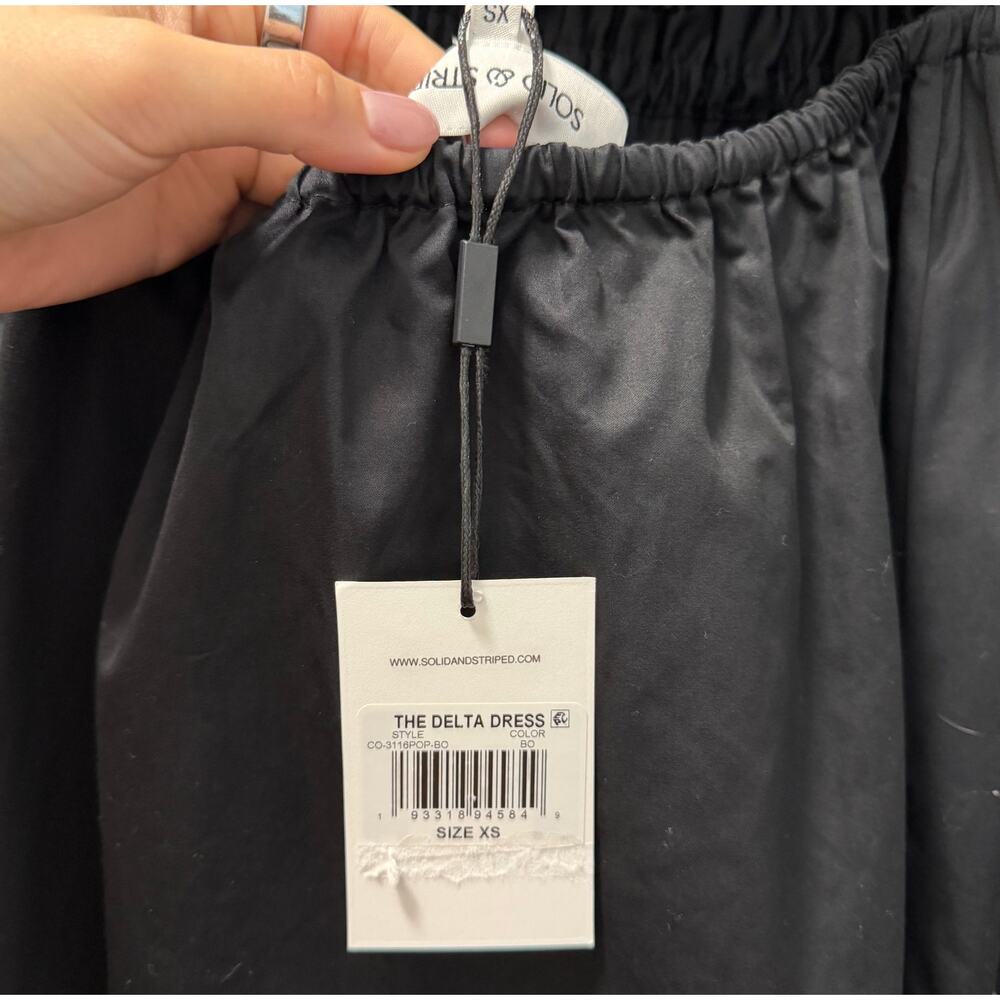 NWT Solid & Striped The Delta Dress Blackout Open Back Midi Sz XS $248 - Picture 11 of 11